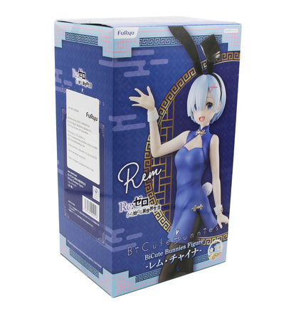 Official REM BUNNY BLUE CHINA DRESS Re:Zero BiCute Bunnies Figure FuRyu