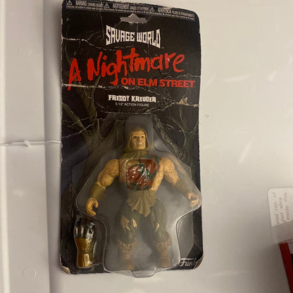 New!! Savage World A Nightmare on Elm Street Freddy Kreuger 5 1/2” Action Figure