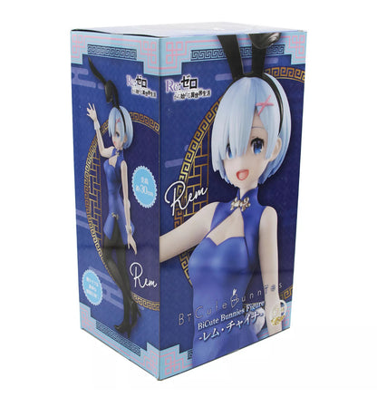 Official REM BUNNY BLUE CHINA DRESS Re:Zero BiCute Bunnies Figure FuRyu