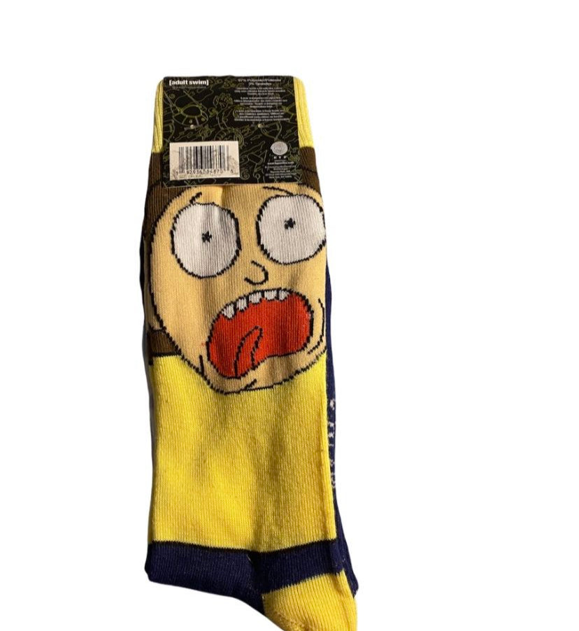 New!! Rick And Morty Socks Crew Socks (size 6-12)