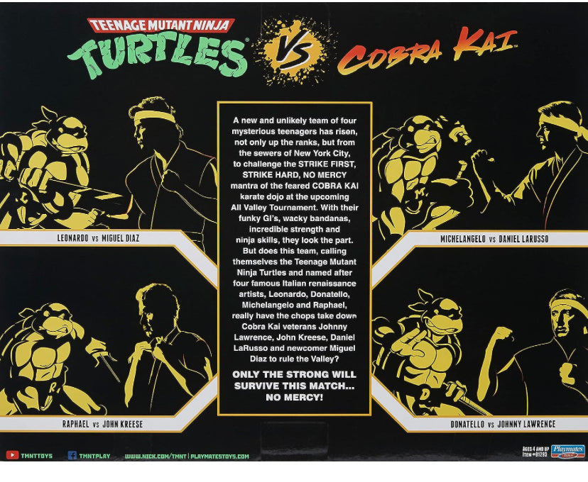 Teenage Mutant Ninja Turtles vs. Cobra Kai Mikey vs. Daniel LaRusso 2 Pack