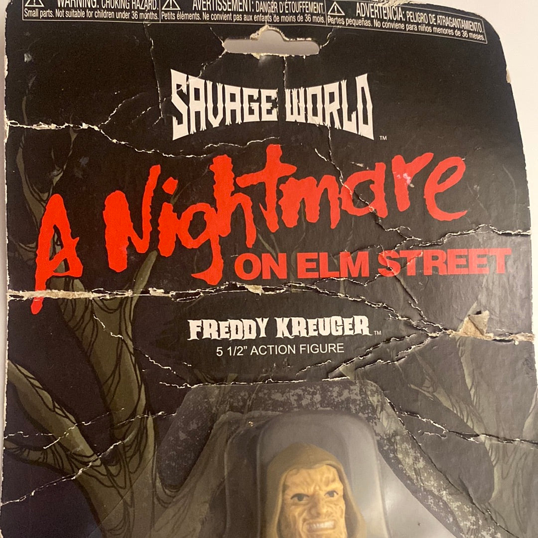 New!! Savage World A Nightmare on Elm Street Freddy Kreuger 5 1/2” Action Figure