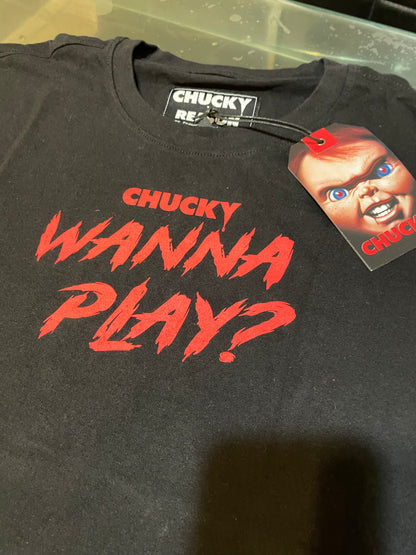 Reason Chucky Wanna Play Short Sleeve Tee- Black Large