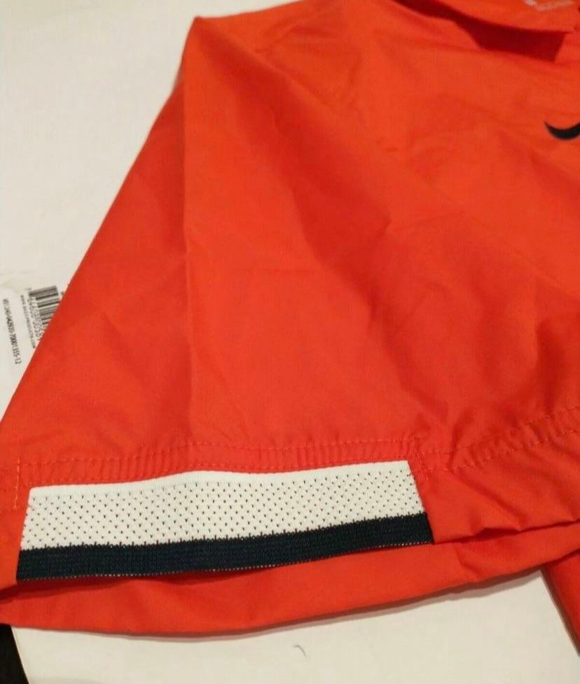 New!! Nike orange/Navy sideline coaches half zip up short sleeve Jacket size M