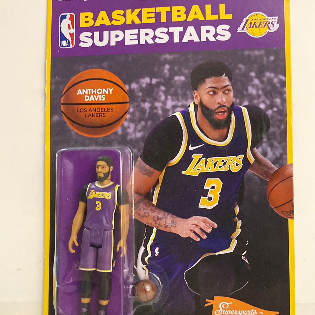 New! 2021 Los Angeles Lakers Anthony Davis Super7 Supersports  Player Figure