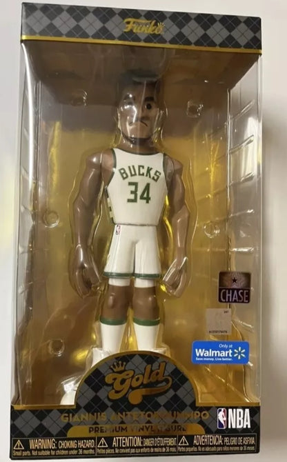 FUNKO GOLD CHASE NBA 12” GIANNIS ANTETOKOUNMPO VINYL FIGURE MILWAUKEE BUCKS NEW