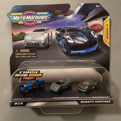 2021 MICRO MACHINES Series 4 #14 Bugatti Heritage Gold Ultra Rare Chase