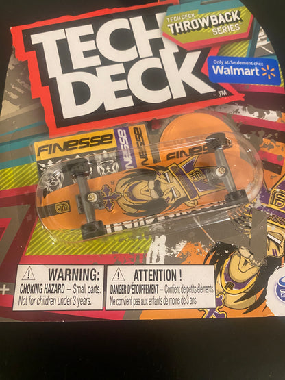 Tech Deck Throwback Series Finesse Skateboard Walmart Exclusive ultra rare Comes With A Free Waterproof Thrasher Sticker!