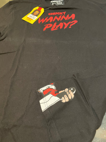 Reason Chucky Wanna Play Short Sleeve Tee- Black Large