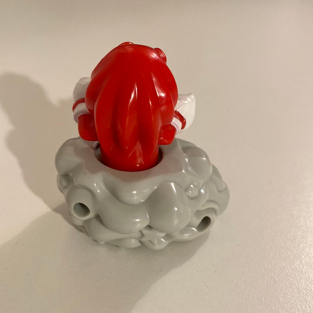 Rare 1993 Sega Knuckles Red Sonic The Hedgehog Spinning Car Toy Figure