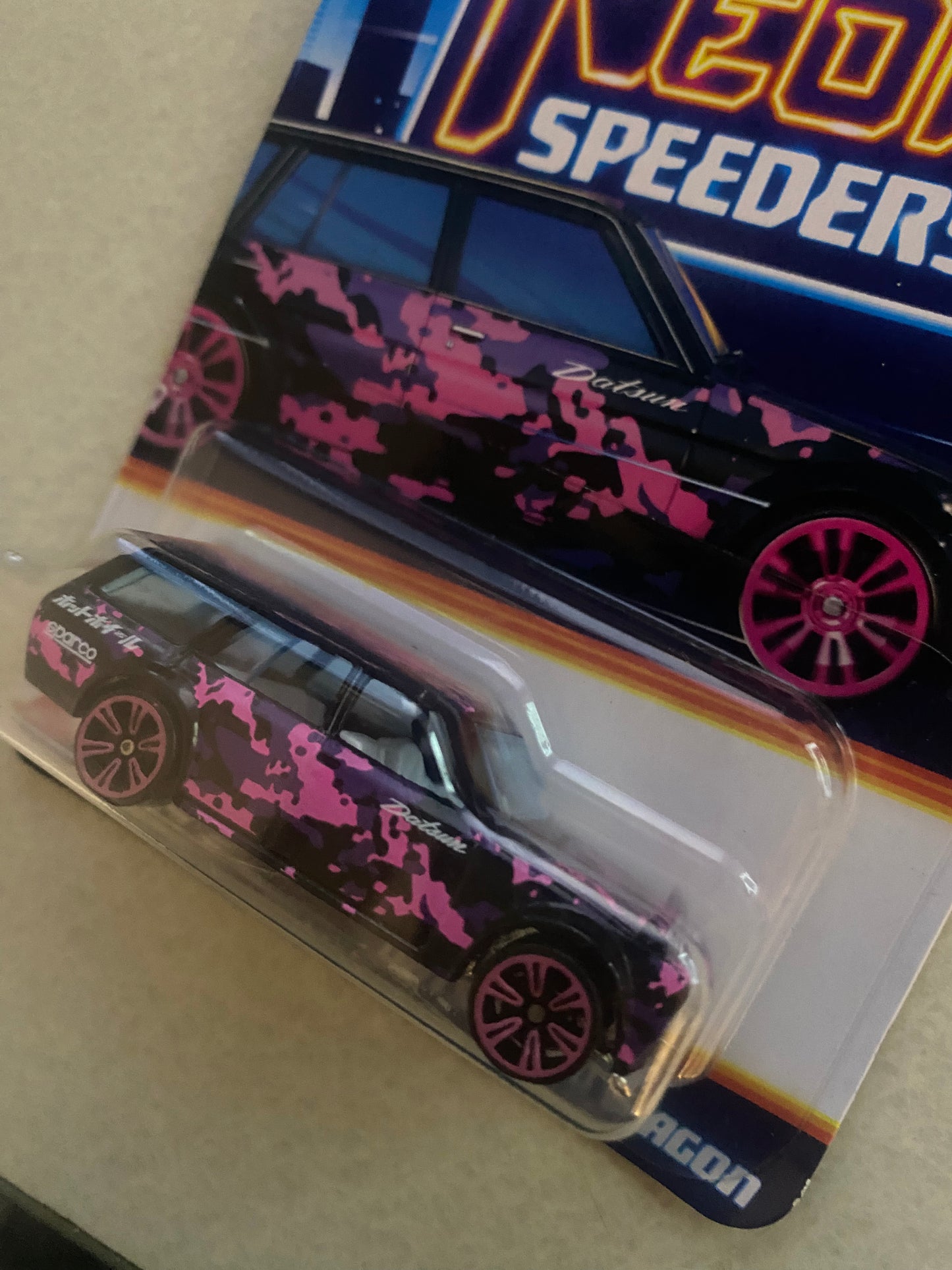 2024 Hot Wheels Neon Speeders 'Datsun 510 Wagon #2/8 - READY STOCK