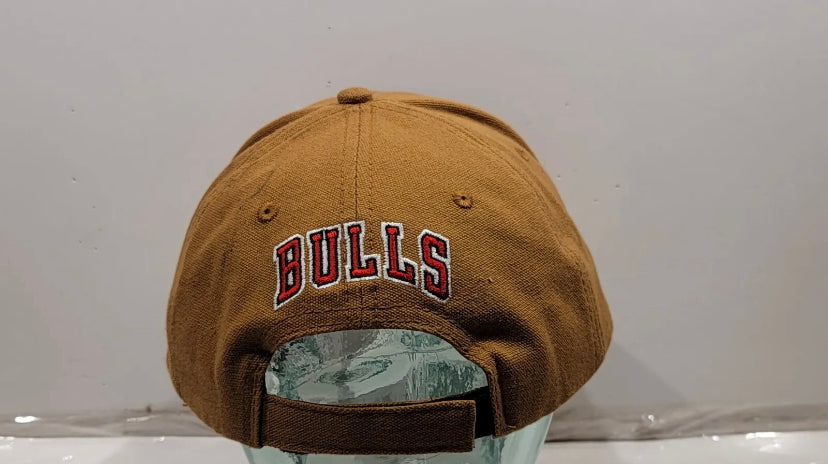 New!!  Chicago Bulls Hat Ultra Game Brown Cap Adjustable