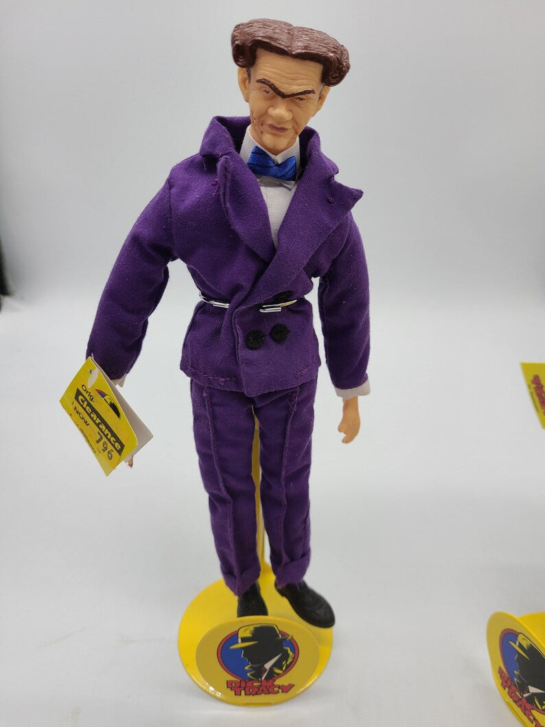 New!! VINTAGE WALT DISNEY DICK TRACY FIGURE FLAT TOP GANGSTER FIGURE DOLL 9''T APPLAUS