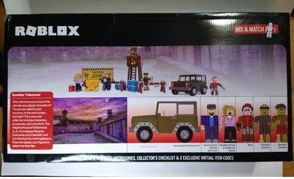 NEW Roblox Zombie Takeover Playset Collection 23 Piece Set + 2 Item Codes