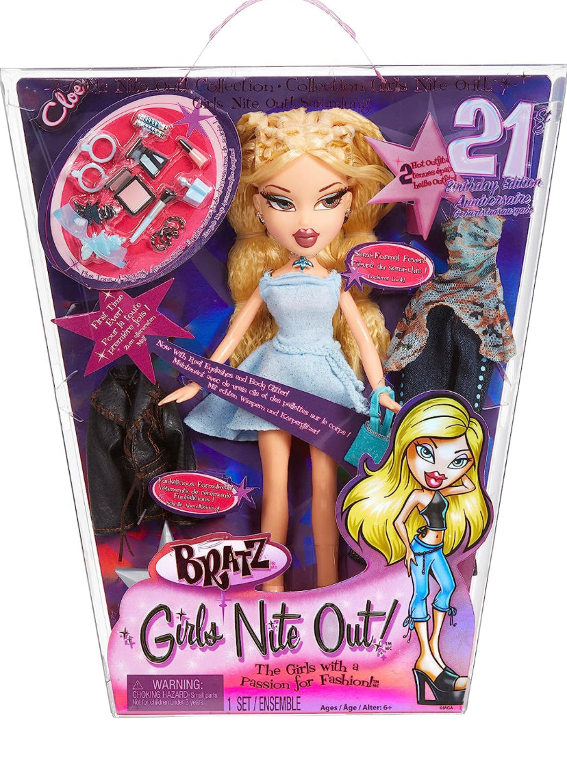 Bratz Girls Nite Out 21st Birthday Edition Fashion Doll Cloe 617  Bratz Girls Nite Out 21st Birthday Edition Fashion Doll Cloe