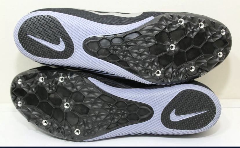 Nike Zoom Rival Black White Purple Track Running Racing Shoes w/ Spikes Men's 8.5