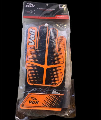 New! Voit Basic Line Goalkeepers Gloves Orange For Kids Size Small