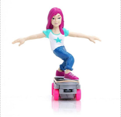 New!! #Boneless Super-Charged Mini Toy Stunt Skateboard with Poseable Skater - Mia