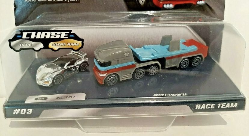 Micro Machines Race Team #3 with RARE CHASE CAR CHROME- Series 1-Boys-4+