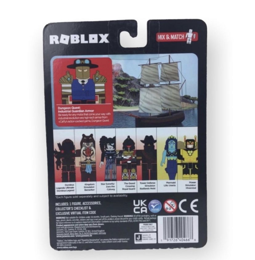 New!! Roblox Dungeon Quest INDUSTRIAL GUARDIAN ARMOR Figure & Accessories NEW