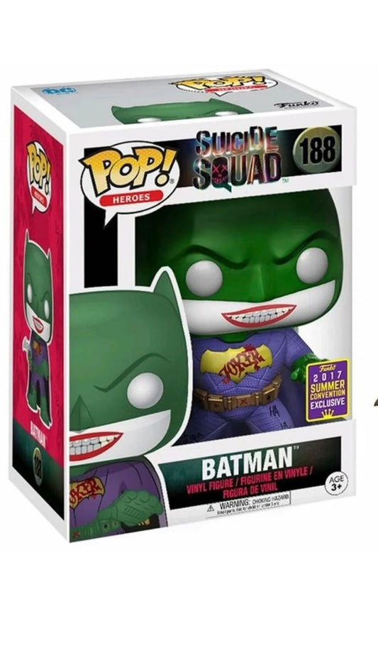 New!! Funko Pop! Heroes #188 Batman Joker Suicide Squad GameStop Exclusive 2017