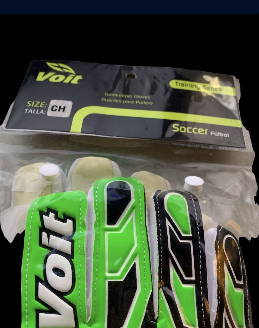 New!! Voit Goalkeeper Gloves Green Or Blue Training Series Soccer Size Small Kids