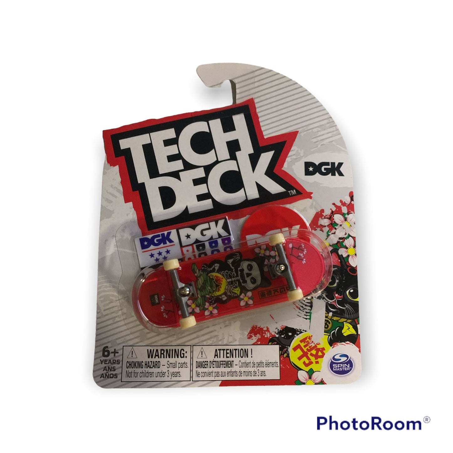 Tech Deck DGK Red Fingerboard Chinesse Cat Changing Graphic Ultra Rare!