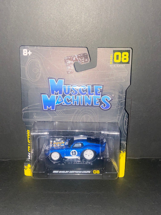 MUSCLE MACHINE DIE 1:64 COLLECTION MODEL 08 SERIES 2 1965 SHELBY DAYTONA COUPE