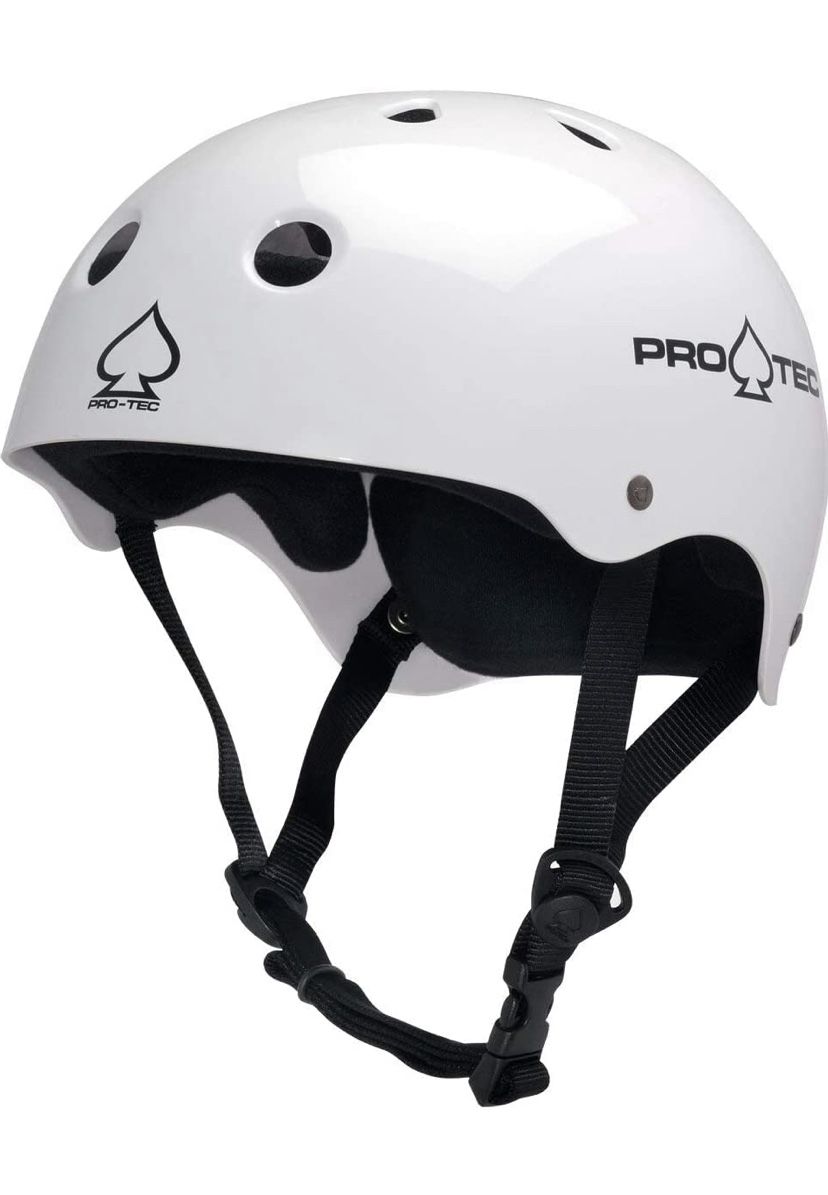 New!! Pro-Tec White Classic Skate Helmet USED CONDITION