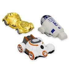 Disney NIB Disney 3 Star Wars Die Cast Race Cars C-3PO, BB-8, & R2-D2 - New Toys & Collectibles