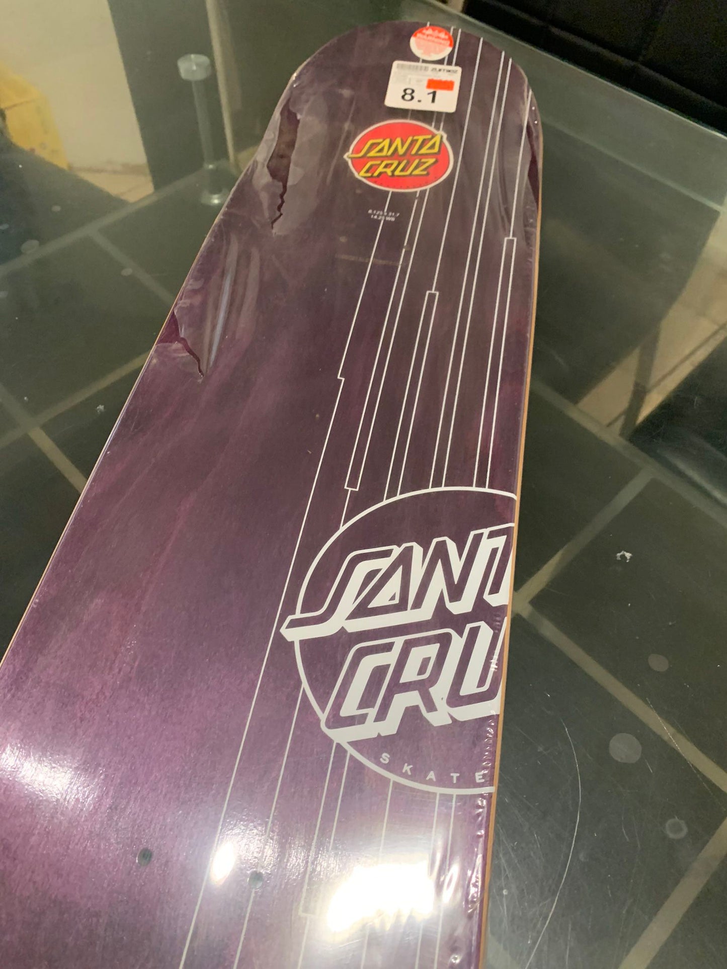 SANTA CRUZ STRIP STRIPE DOT 8.12" DECK