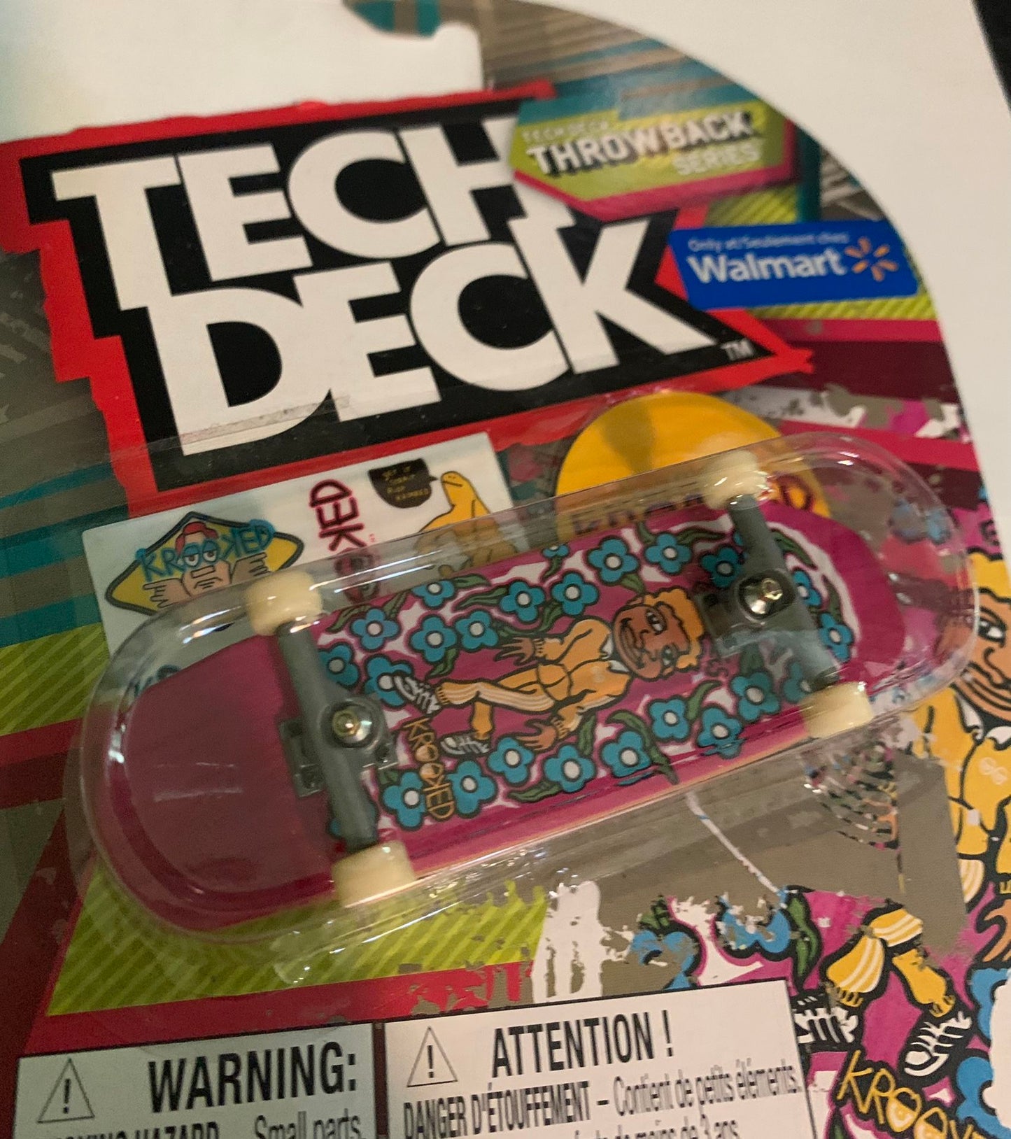 TECH DECK KROOKED GUY WITH YELLOW SUIT ULTRA RARE WALMART EXCLUSIVE- THROWBACK