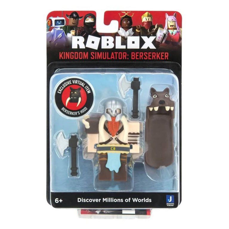 New!! Roblox Action Collection - Kingdom Simulator: Berserker Figure Pack [Includes Exclusive Virtual Item]