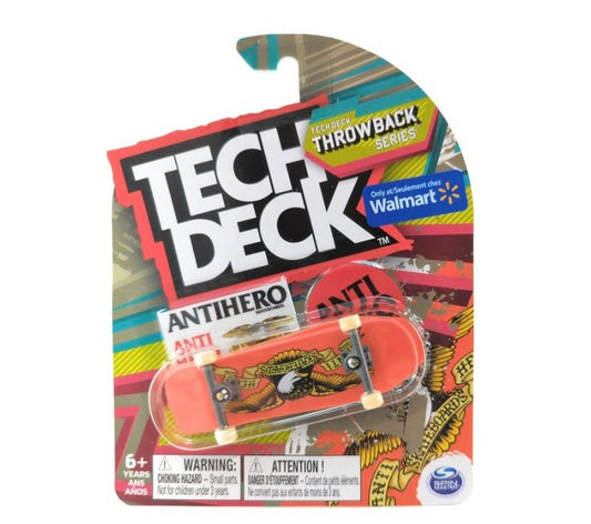 New!! Tech Deck Throwback Series Antihero Skateboards Classic Eagle Orange Fingerboard - 2022 Exclusive