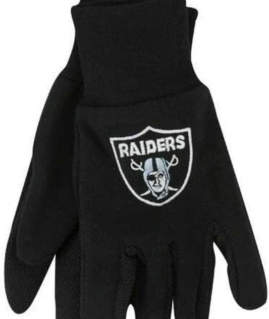 New!! Raiders All Black, Sport Utility Gloves NFL