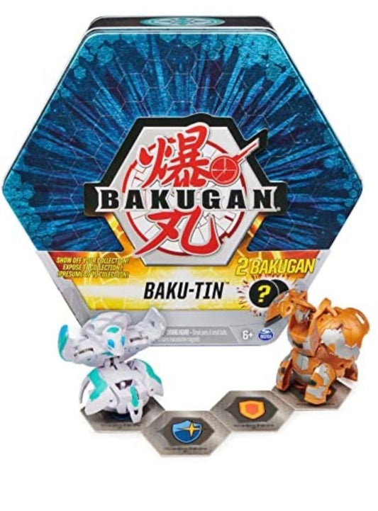 Bakugan Baku-Tin, Premium Collector's Storage Tin with 2 Mystery (Style May Vary), Kids Toys for Boys Aged 6 and up