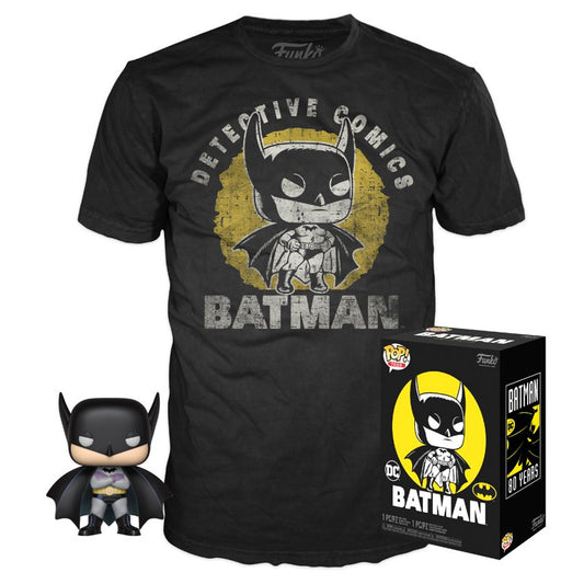 New!! Funko POP & Tee: DC - Batman's 80th Sun Faded - Walmart Exclusive