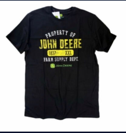 New!! Property of John Deere Black Shirt