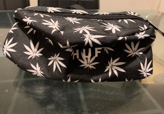 New! HUF Waistbag Black With Leaves High Quality!