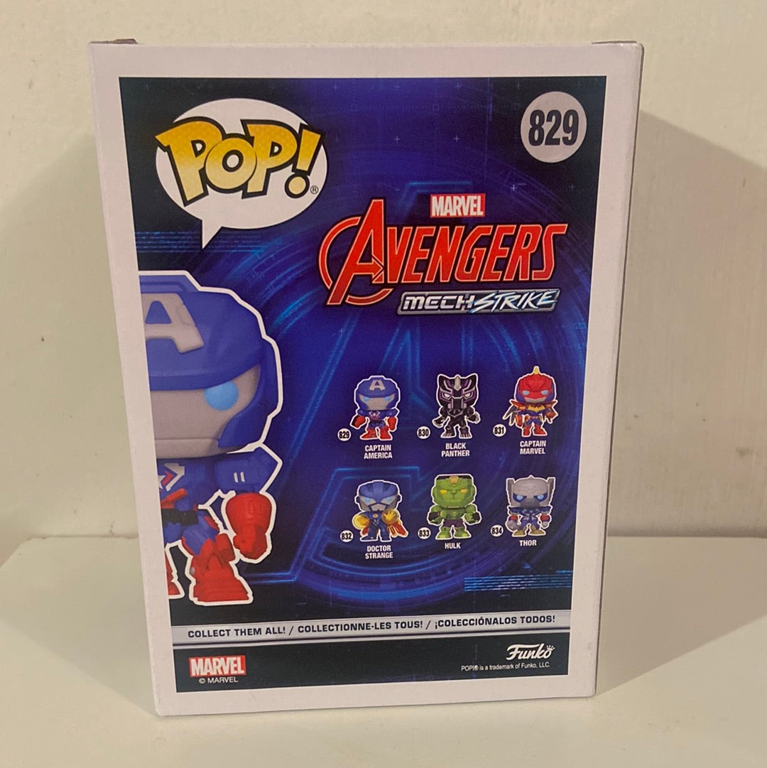 New!! Funko Pop Marvel Avengers MechStrike FYE Exclusive Glow in the Dark 829 Captain America