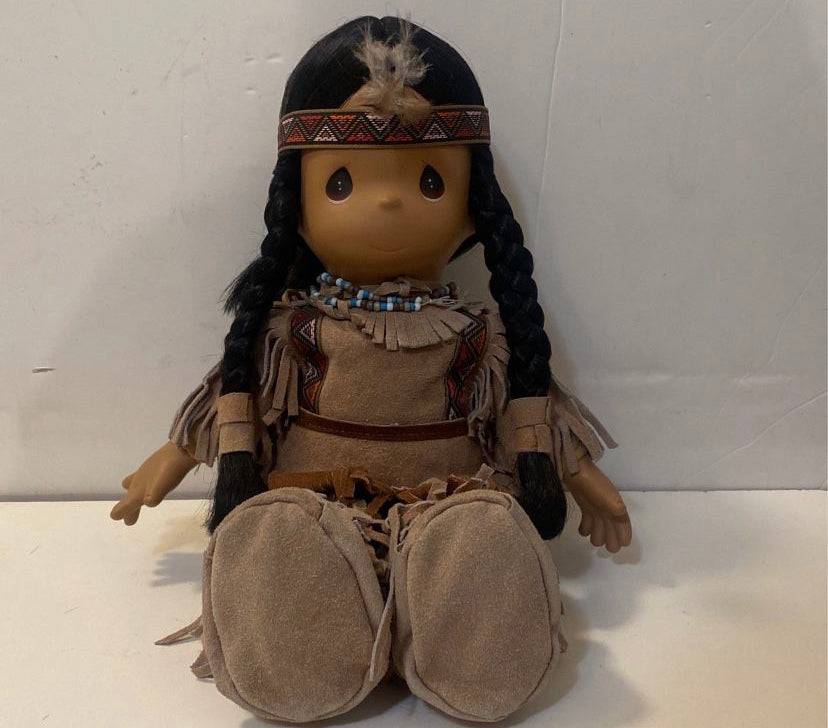 New!! Vintage Precious Moments Native American Indian Doll - EUC - Morning Star With P