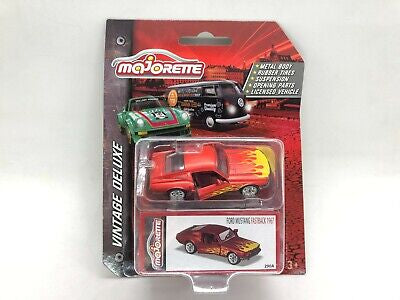 New!! 2021 Majorette Ford Mustang Fastback 1967 Red Fire Vintage Deluxe Model Cars Diecast