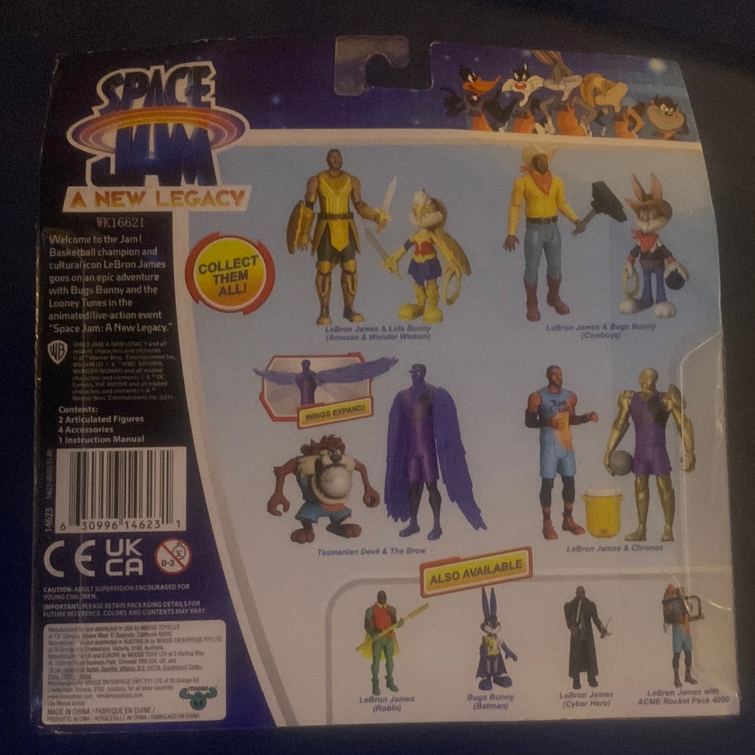 Space Jam 2 A New Legacy BUGS BUNNY COWBOY LEBRON JAMES 2 Pack Moose Toys 2021