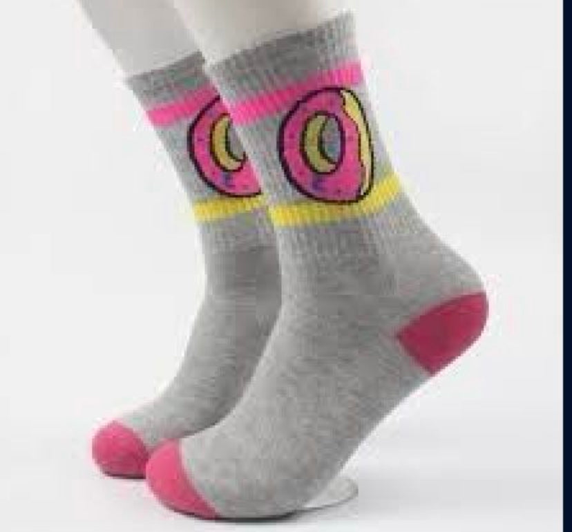 New!! OF gray donut crew  Socks