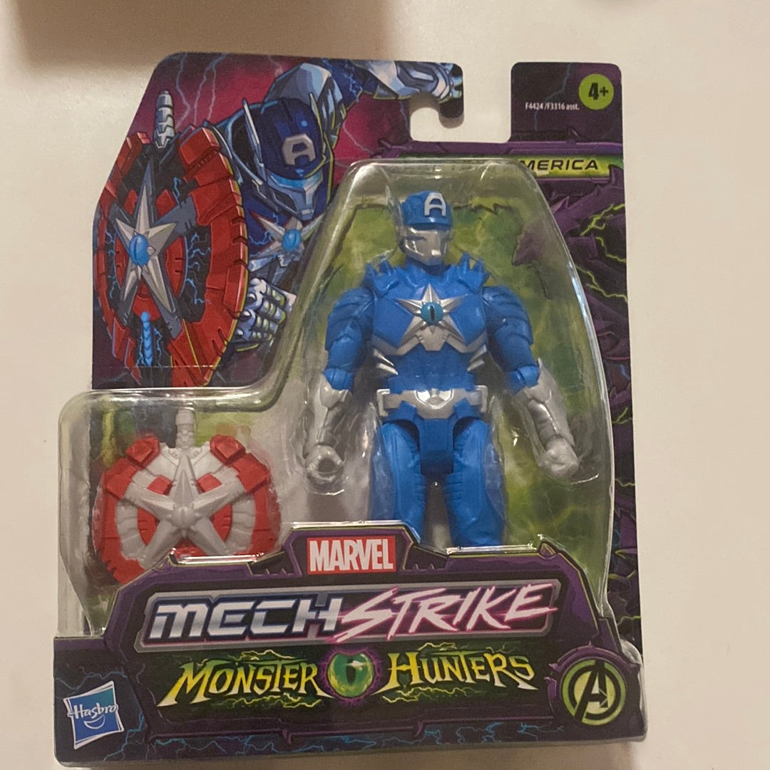 Marvel Avengers Mech Strike Monster Hunters Captain America 6-Inch Action Figure