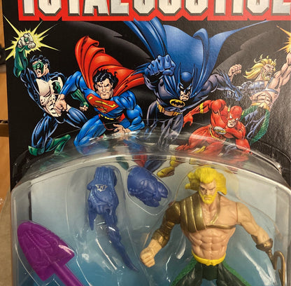 1996 Kenner Aquaman Total Justice With Blasting Hydro Spear