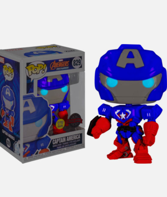 New!! Funko Pop Marvel Avengers MechStrike FYE Exclusive Glow in the Dark 829 Captain America