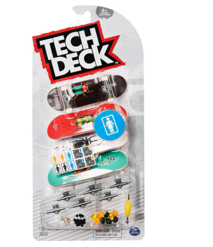 Tech Deck Girl Skateboards Beetles Series 2021 Fingerboard 4 Pack New