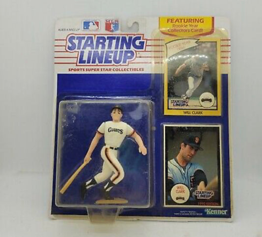 Vtg 1990 WILL CLARK San Francisco Giants Starting Lineup Figurine w/2 Cards, NOS