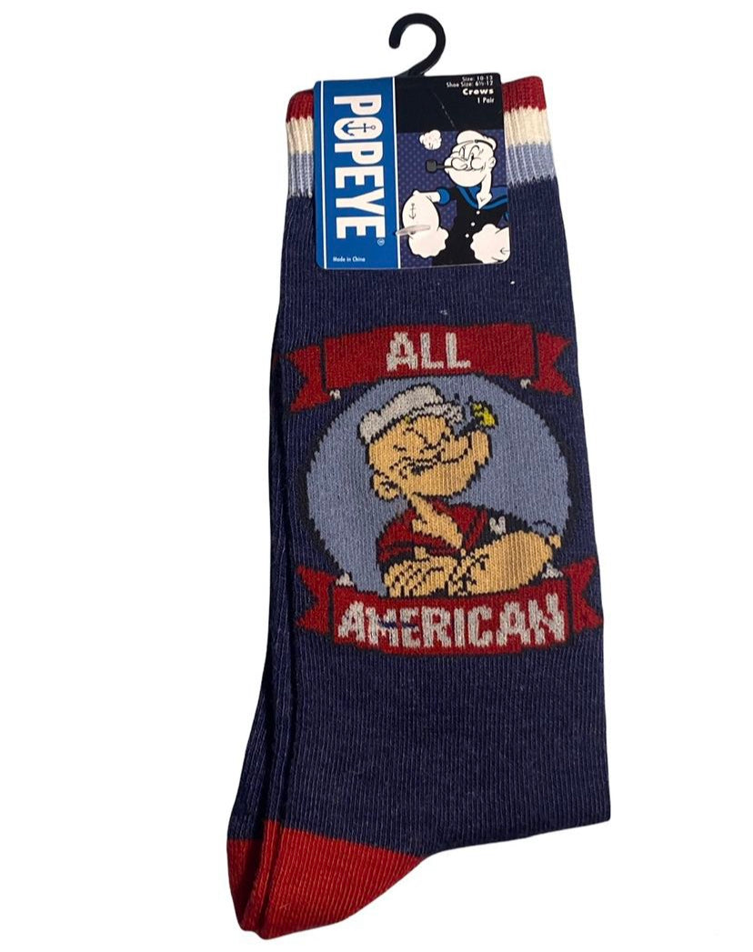 New!!  Popeye American  Crew socks